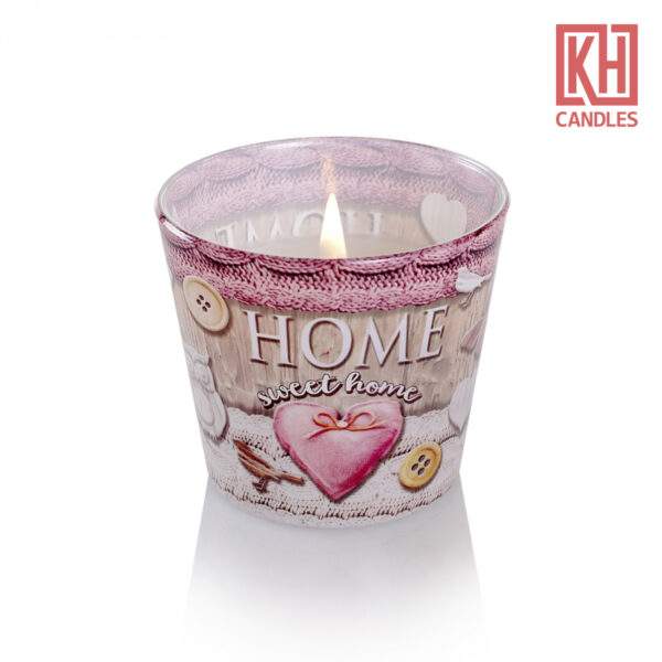 Home Sweet Home Nice Cosy Glass Candle